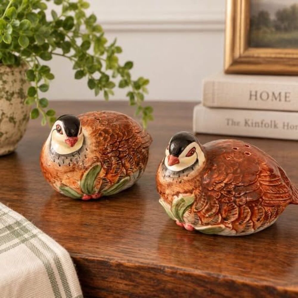 Fitz and Floyd Quail Salt and Pepper Shakers